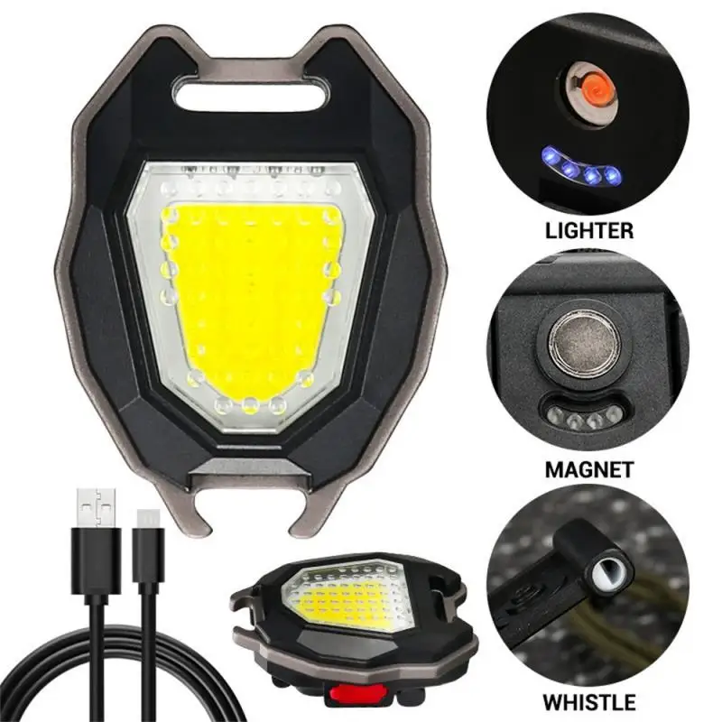 Mini COB Keychain Light Multifunctional Highlight Work Pocket Light Outdoor Camping Portable USB Repair Emergency Light - Image 3