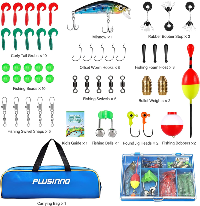 Kids Fishing Pole with Spincast Reel Telescopic Fishing Rod Combo Full Kits for Boys, Girls, and Adults - Image 5