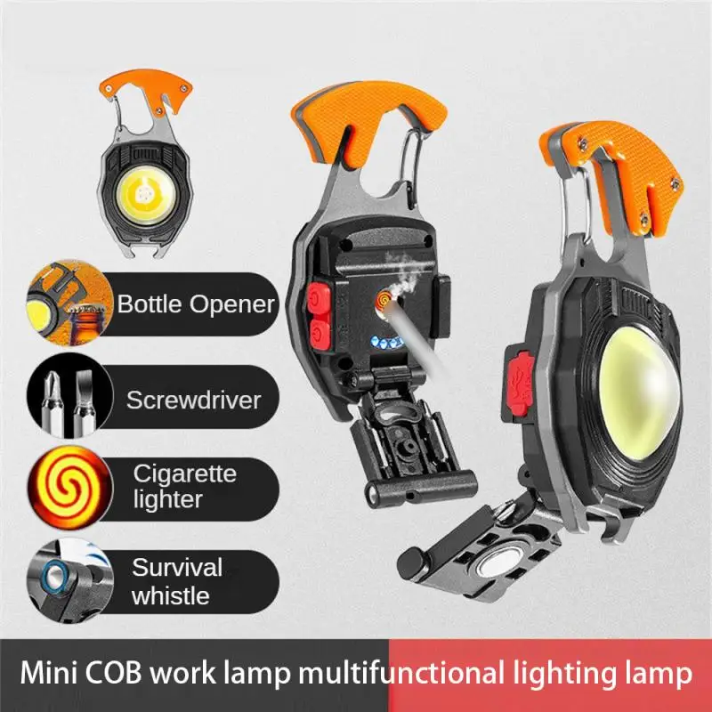 Mini COB Keychain Light Multifunctional Highlight Work Pocket Light Outdoor Camping Portable USB Repair Emergency Light - Image 5